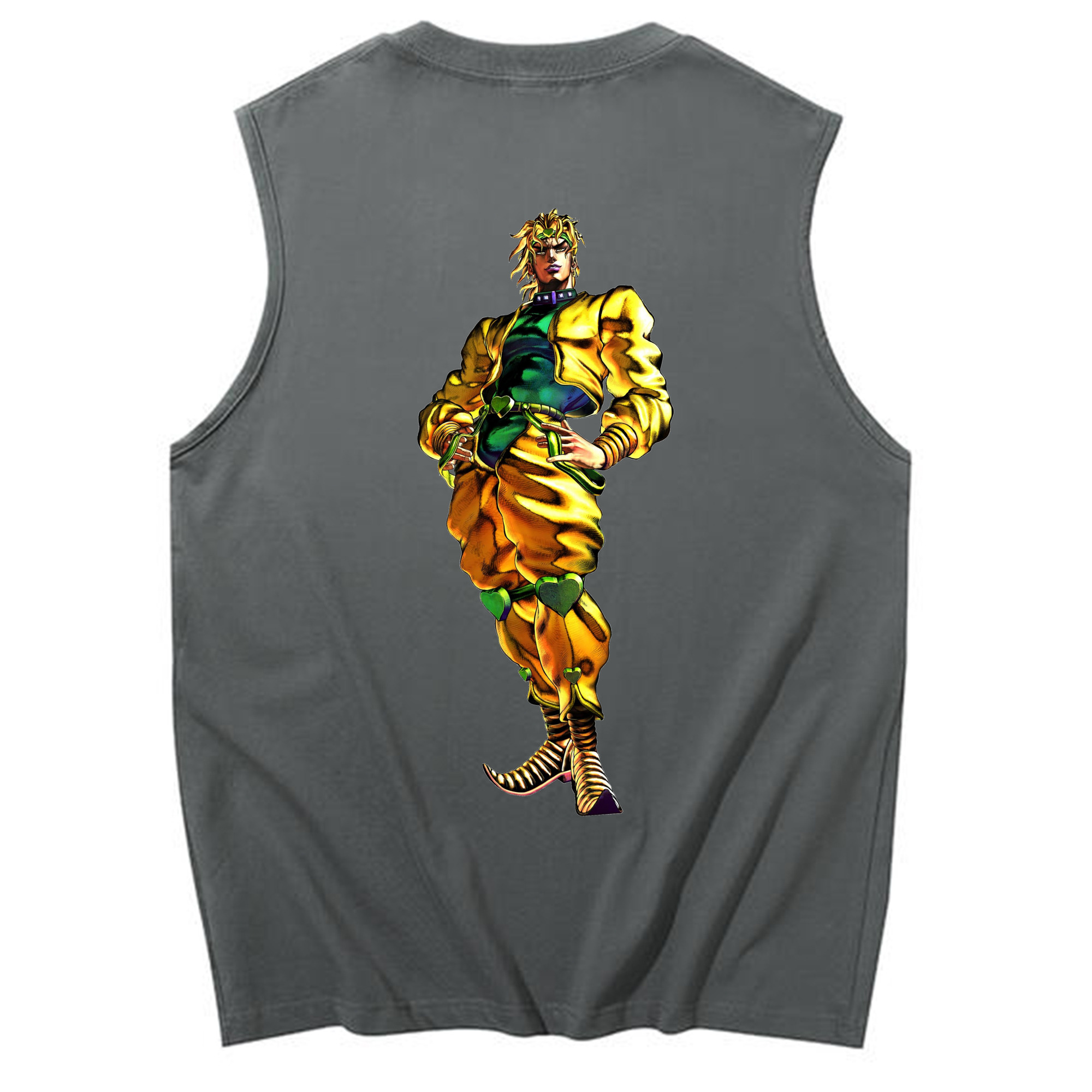 （画像用） ジョジョの奇妙な冒険 ディオ?ブランドー JoJo's Bizarre Adventure Dio Brando コットン100％タンクトップ（背面プリント）